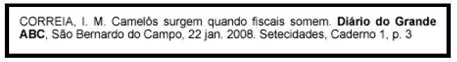 Artigo de jornais