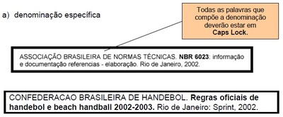 Entidade Coletiva Denominação Específica
