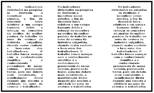 Justificado ou Alinhado
