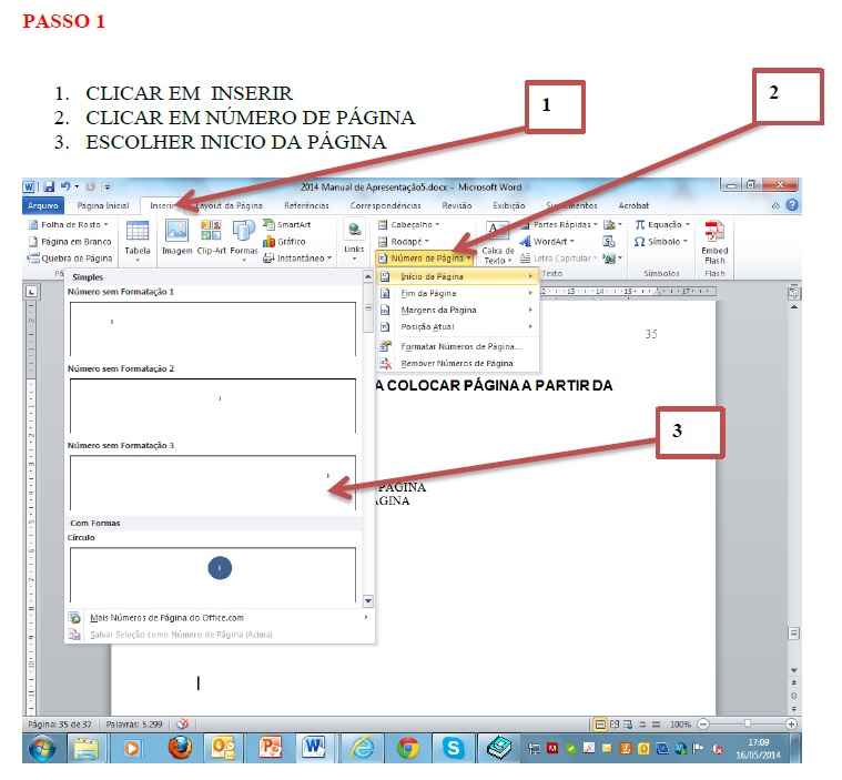 Roteiro para colocar a página a partir da Introdução