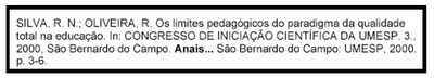 Trabalho apresentado em evento
