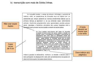 Transcrição com mais de três linhas