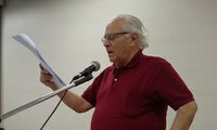 Prof. Manuel Carlos Chaparro abriu os trabalhos do programa neste primeiro semestre do programa de Comunicação Social.