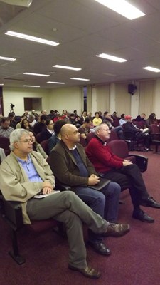 Plateia presente à Aula Magna do Programa