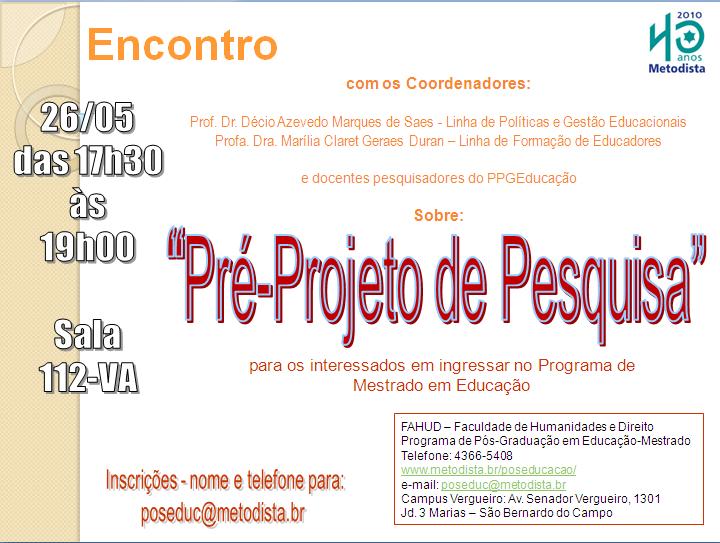 Pré projeto